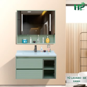 HP - TỦ LAVABO 84 XANH + LABO XANH