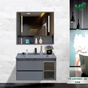 HP - TỦ LAVABO 83 XÁM + LABO XÁM