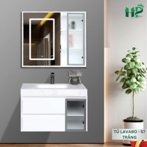 HP - TỦ LAVABO 57 TRẮNG