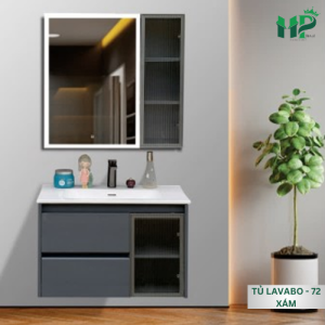 HP - TỦ LAVABO 72 XÁM